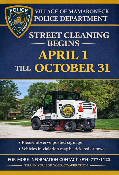 Street Cleaning Season Begins April 1st