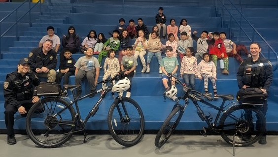 Youth Detectives & Bicycle Unit Visit Mamaroneck Avenue School