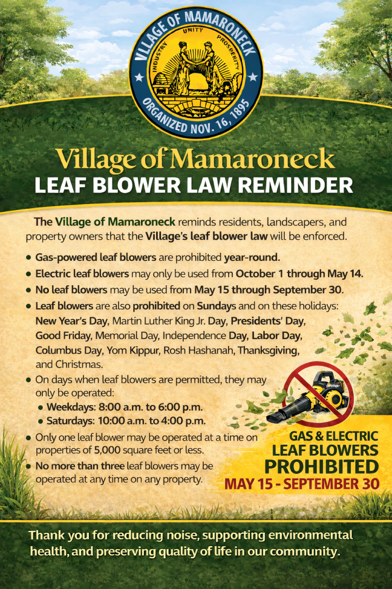 Leaf Blower Law Reminder